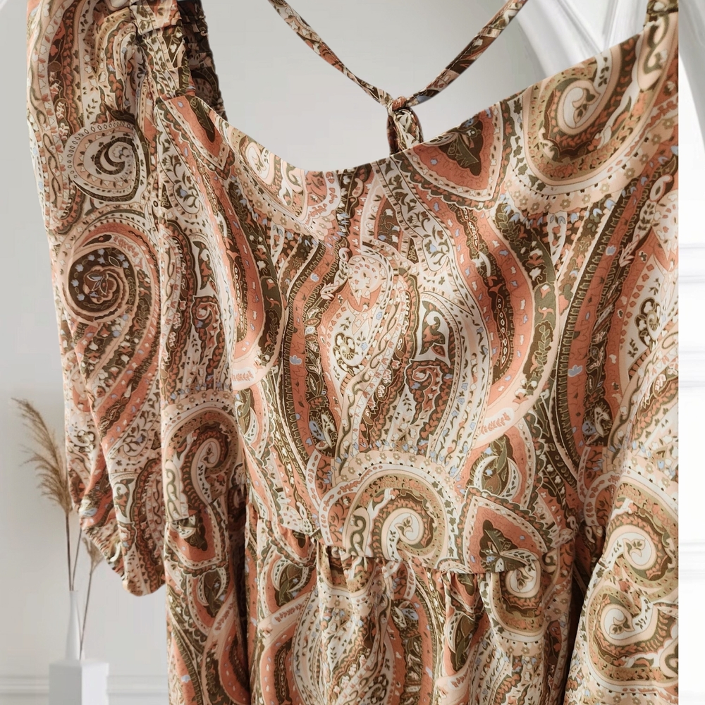 Hayden Elegant Paisley Print Dress 1XL - Picture 7 of 9